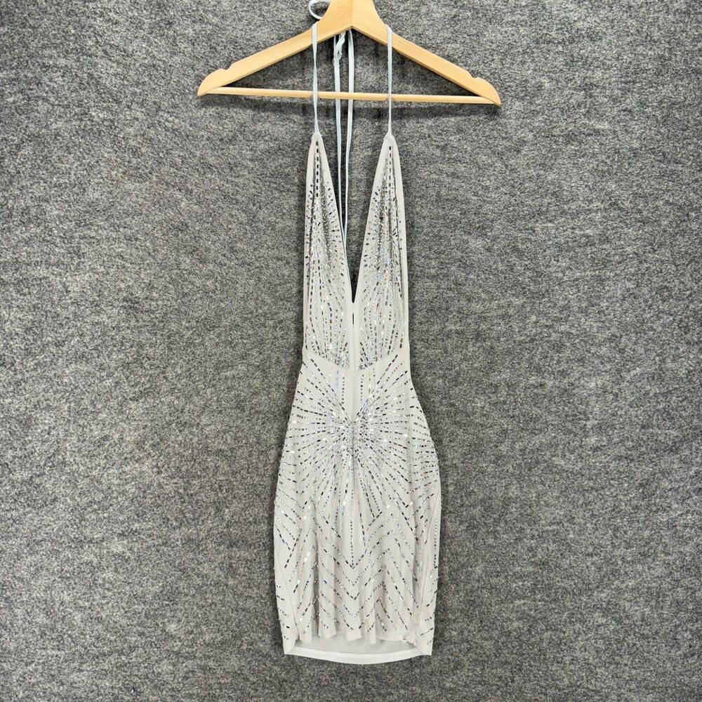 Fashion Nova Silver Mini Dress